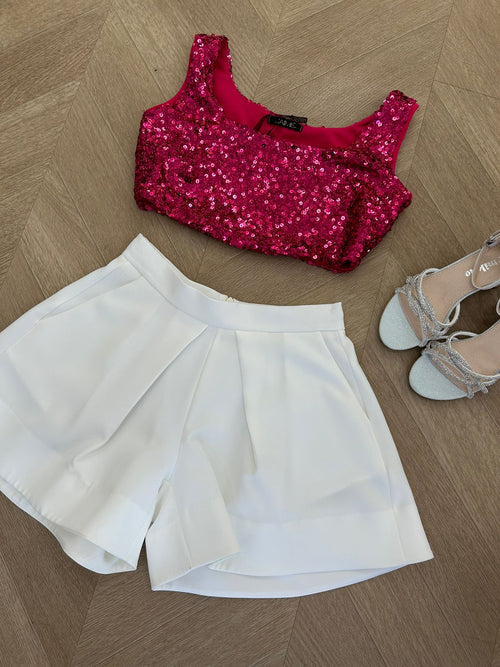 Short bianco fun fun