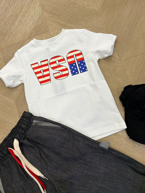 T-shirt usa bianca