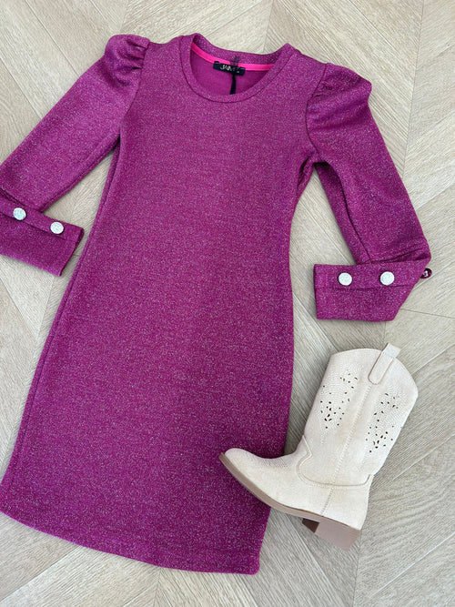 abito in lurex magenta