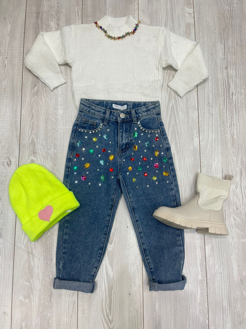 Maglione bianco  con collana