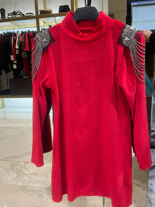 Abitino in ciniglia rosso
