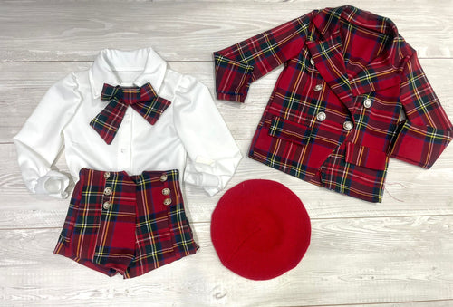 Giacca scozzese rossa