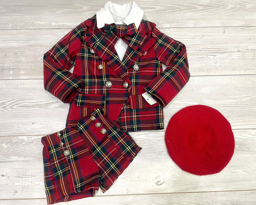 Giacca scozzese rossa