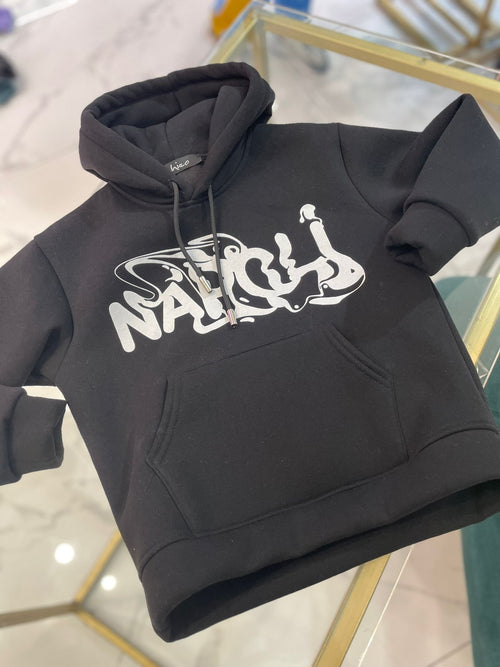 felpa napoli nera