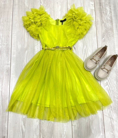 Abito verde lime j'aimè